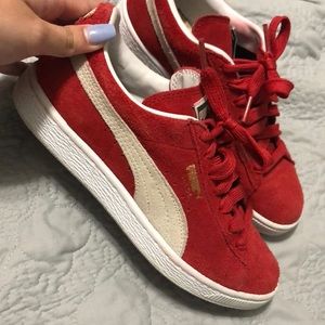 Red Puma sneakers